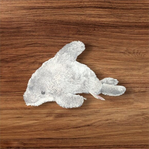 Aurora Plush Dolphin Stuffed Animal Toy gray  ocean sea  10" - Picture 6 of 10